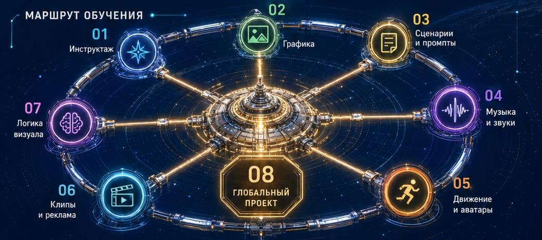 Маршрут обучения Нейропорта: 8 модулей и глобальный проект