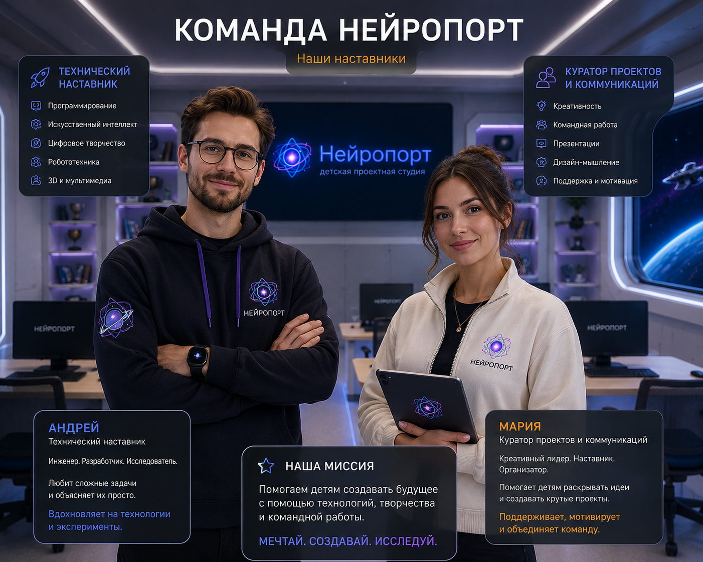 Команда Нейропорт: наставники детской проектной студии в Уфе